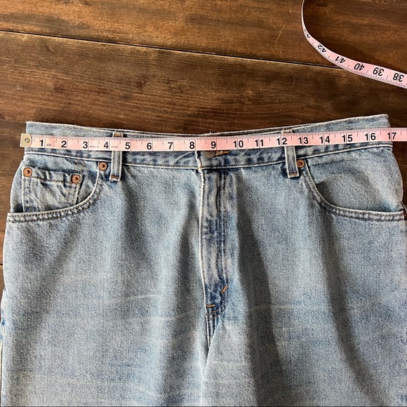 Levi’s Light Wash Vintage Denim Dad Shorts Size 14 100% Cotton High Rise Fit - Picture 8 of 16